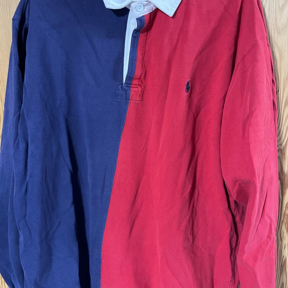 Ralph Lauren Men’s Rugby Polo in Navy and Red